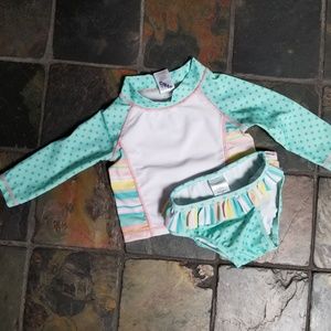 6-9 mo Swim - 1 rashguard and one bottom